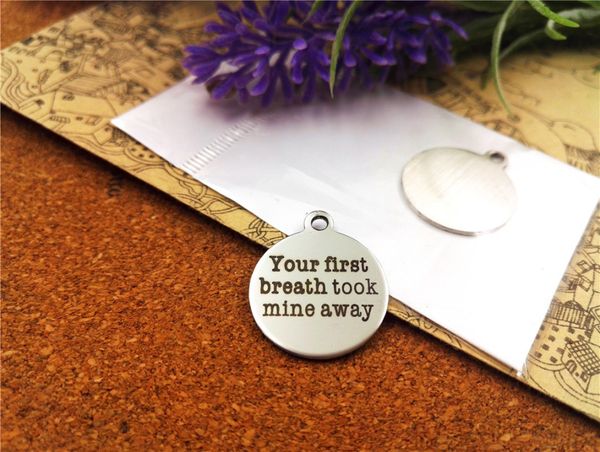 40pcs--"your first breath took mine away"stainless steel charms more style for choosing diy charms pendants for necklace, Bronze;silver
40pcs--"your first breath took mine away"stainless steel charms more style for choosing diy charms pendants for necklace, Bronze;silver