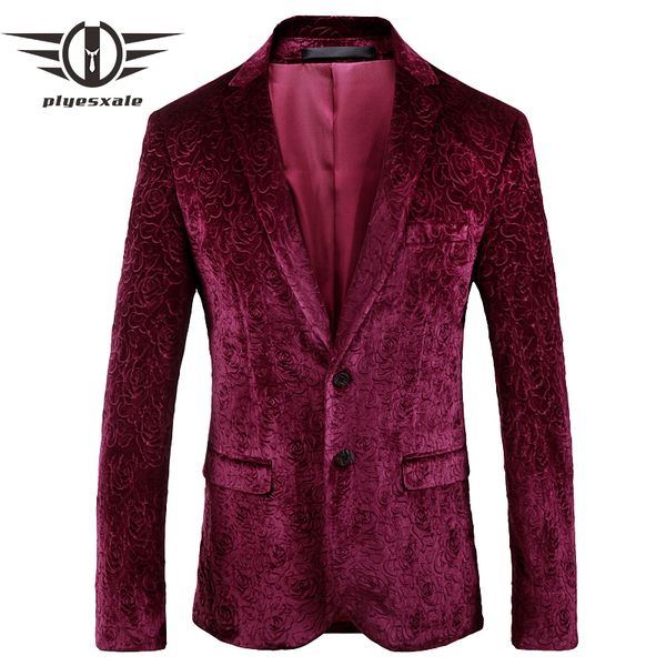 plyesxale velvet burgundy blazer jacket slim fit floral blazer men stylish male prom party wedding blazers black autumn q162, White;black
plyesxale velvet burgundy blazer jacket slim fit floral blazer men stylish male prom party wedding blazers black autumn q162, White;black