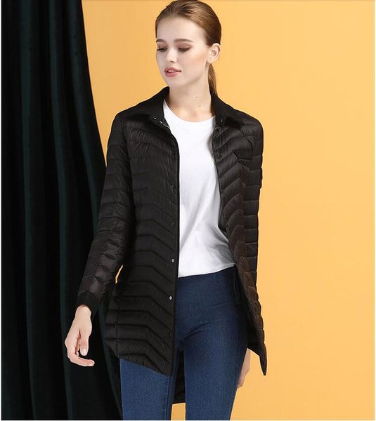 in autumn and winter, in europe, there is a long, light down jacket the shirt version, Black
in autumn and winter, in europe, there is a long, light down jacket the shirt version, Black