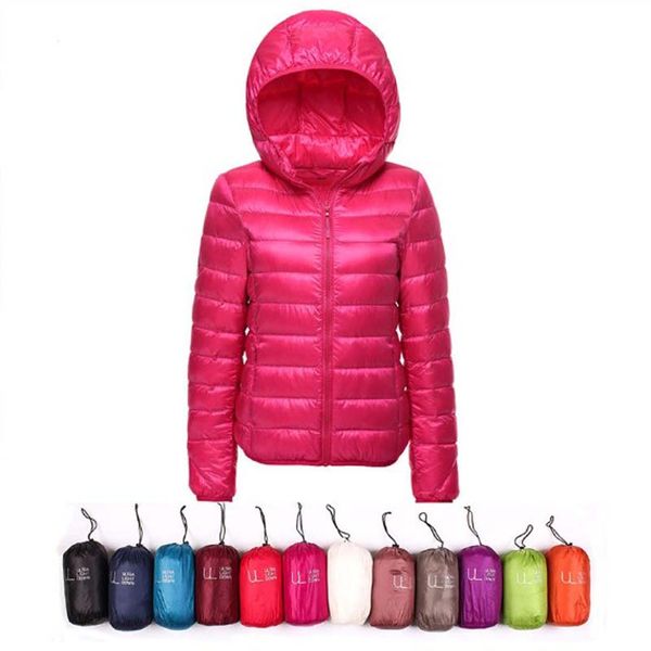 Winter Plus Размер 4XL женщины пуховики с капюшоном Коротких Ultra Light утиной Doat с капюшоно
