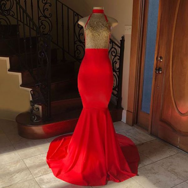 red mermaid backless evening dress gold beaded lace illusion elastic satin long formal dresses 2019 new women party gowns, Black;red
red mermaid backless evening dress gold beaded lace illusion elastic satin long formal dresses 2019 new women party gowns, Black;red