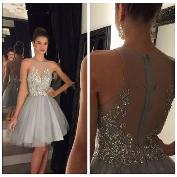sheer o-neck silver grey homecoming dresses tulle beaded crystal zipper back graduation prom party gowns sleeveless sheer shoulder, Blue;pink
sheer o-neck silver grey homecoming dresses tulle beaded crystal zipper back graduation prom party gowns sleeveless sheer shoulder, Blue;pink