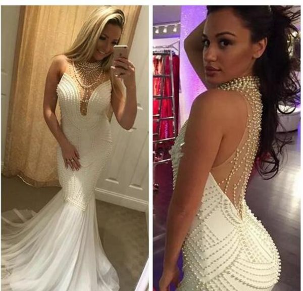 luxury pearls mermaid evening dresses 2020 high neck sheer v-neck beaded white prom dress robe de soiree formal dress evening gowns, Black;red
luxury pearls mermaid evening dresses 2020 high neck sheer v-neck beaded white prom dress robe de soiree formal dress evening gowns, Black;red