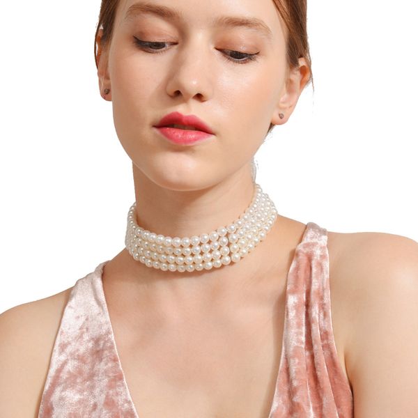 European and american fa hion treet photography handmade multi layer pearl hort necklace party chain women brand de igner necklace
European and american fa hion treet photography handmade multi layer pearl hort necklace party chain women brand de igner necklace