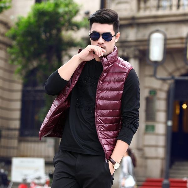 portable man down jackets vest mens duvet vest homme gilet sleeveless jacket winter plus size casual vestidos vests men zipper, Black;white
portable man down jackets vest mens duvet vest homme gilet sleeveless jacket winter plus size casual vestidos vests men zipper, Black;white