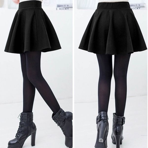 fashion unique cotton blend women's stretch waist plain skater flared pleated mini skirt high waist causal skirts 2017 new hot, Black
fashion unique cotton blend women's stretch waist plain skater flared pleated mini skirt high waist causal skirts 2017 new hot, Black
