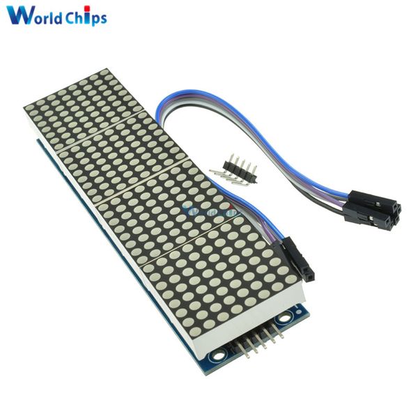 max7219 led microcontroller 4 in 1 display with 5p line dot matrix control module for arduino 8 x 8 dot 5v common cathode
max7219 led microcontroller 4 in 1 display with 5p line dot matrix control module for arduino 8 x 8 dot 5v common cathode