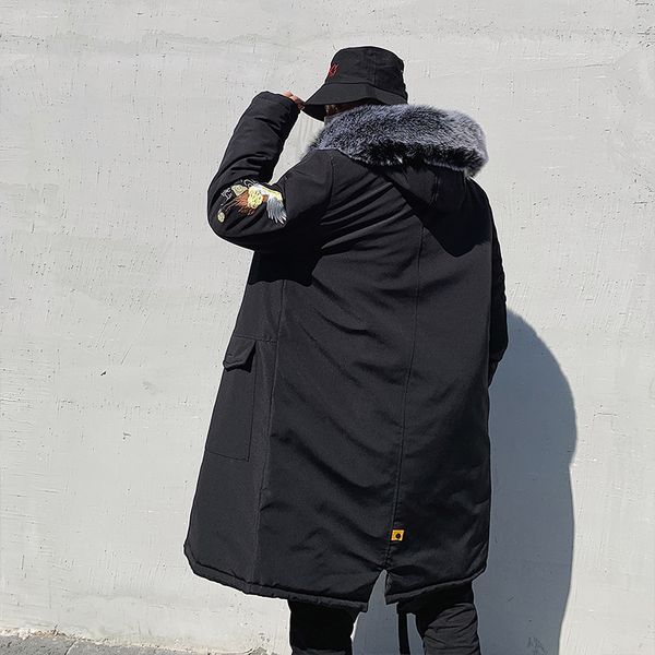 men winter long down jackets loose warm parkas new fashion men hooded casual long winter coats size 5xl, Black
men winter long down jackets loose warm parkas new fashion men hooded casual long winter coats size 5xl, Black