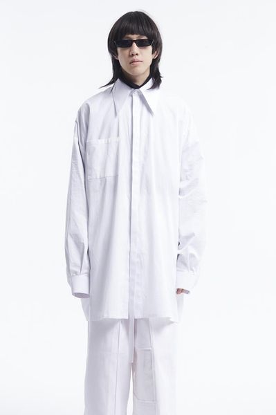 s-5xl new 2018 men's clothing hair stylist street male costume draping long-sleeve asymmetric shirt stage singer costumes, White;black
s-5xl new 2018 men's clothing hair stylist street male costume draping long-sleeve asymmetric shirt stage singer costumes, White;black