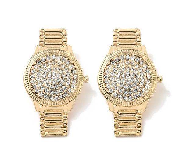 rongho design crystal watch stud earrings for women punk jewelry gold hip hop earrings brincos rock accessories, Golden;silver
rongho design crystal watch stud earrings for women punk jewelry gold hip hop earrings brincos rock accessories, Golden;silver
