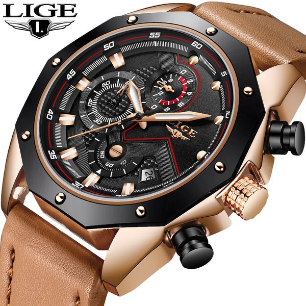 2018 lige men watches fashion sport watch men waterproof leather quartz watch male relogio masculino, Slivery;brown
2018 lige men watches fashion sport watch men waterproof leather quartz watch male relogio masculino, Slivery;brown