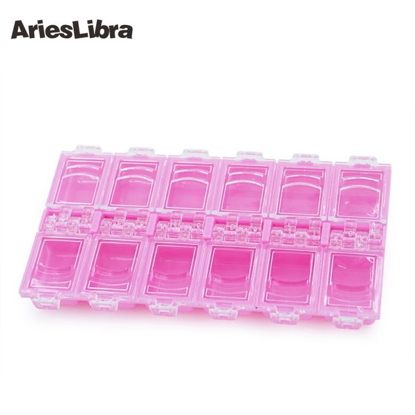 12 grids accessory box nail decoration items display showing storage case nail art tools art equipment case, Silver
12 grids accessory box nail decoration items display showing storage case nail art tools art equipment case, Silver