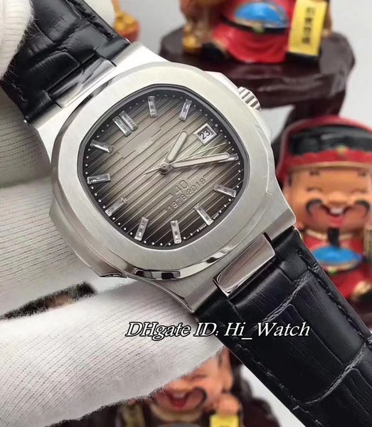 new nautilus 5711/1p 40th anniversary limited edition steel case d-gray dial a2813 automatic mens watch black leather strap watches p289a1, Slivery;brown
new nautilus 5711/1p 40th anniversary limited edition steel case d-gray dial a2813 automatic mens watch black leather strap watches p289a1, Slivery;brown