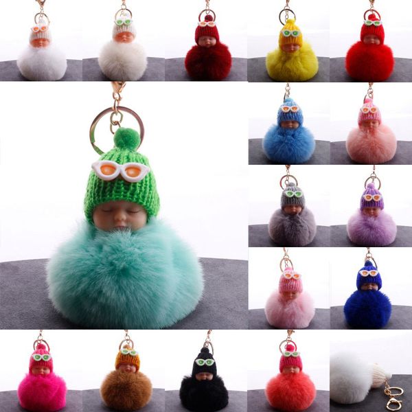kimter pompom key rings fluffy glasses sleeping baby doll keychains bag ornament rabbit fur ball keychain mother's day gift h600q f, Slivery;golden
kimter pompom key rings fluffy glasses sleeping baby doll keychains bag ornament rabbit fur ball keychain mother's day gift h600q f, Slivery;golden