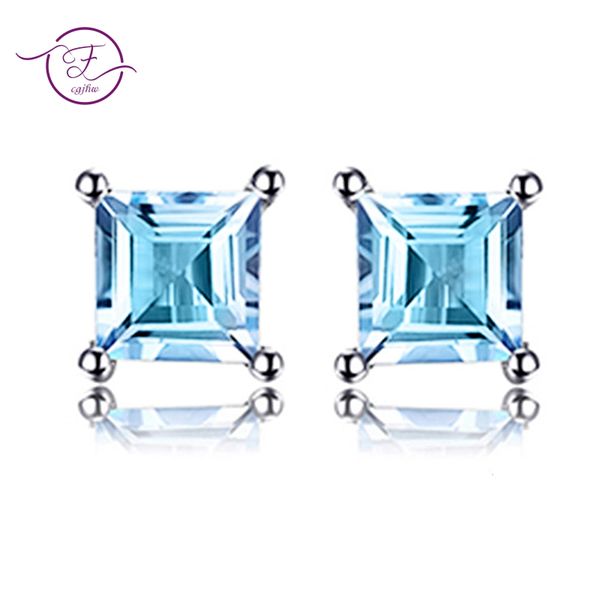 925 sterling silver square cut natural sky blue z beauty stud women's earrings fine jewelry fcgjhw, Golden;silver
925 sterling silver square cut natural sky blue z beauty stud women's earrings fine jewelry fcgjhw, Golden;silver