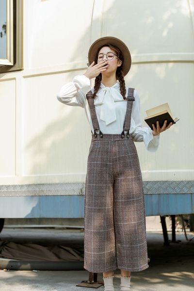 women summer ankle-length plaid jumpsuit casual pocket playsuit wide leg bodysuit ajustable pants, Black;white
women summer ankle-length plaid jumpsuit casual pocket playsuit wide leg bodysuit ajustable pants, Black;white