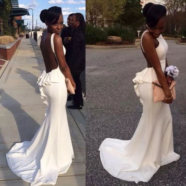 african black girl white formal evening dress long spaghetti backless mermaid prom dress sweep train ruffles party gown, Black;red
african black girl white formal evening dress long spaghetti backless mermaid prom dress sweep train ruffles party gown, Black;red