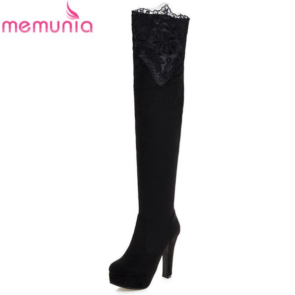 memunia big size 34-43 black flock platform women boots super high lady boots solid color slip on over the knee
memunia big size 34-43 black flock platform women boots super high lady boots solid color slip on over the knee