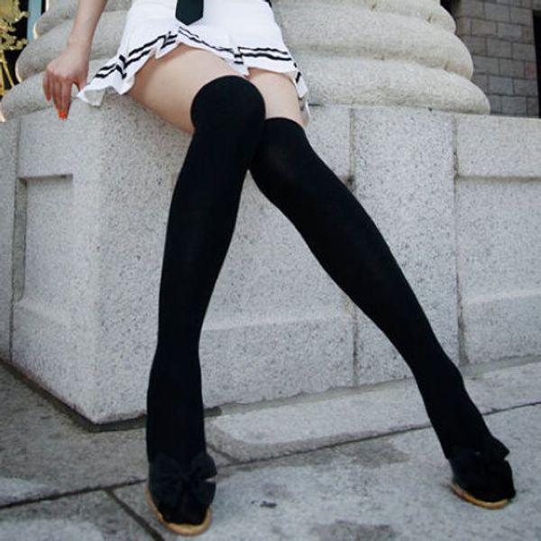 2 pair / lot japanese anime high school student girls black white velvet thin cosplay knee-high socks stockings, Silver
2 pair / lot japanese anime high school student girls black white velvet thin cosplay knee-high socks stockings, Silver
