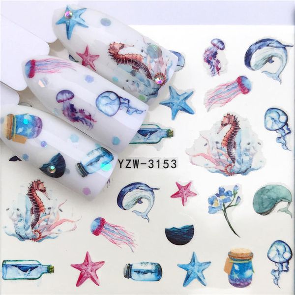 1pc nail stickers animal series water decal animal flower plant pattern 3d manicure sticker nail art decoration, Black
1pc nail stickers animal series water decal animal flower plant pattern 3d manicure sticker nail art decoration, Black