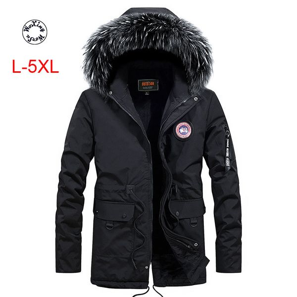 woxingwosu men's autumn winter hooded sportswear, casual cotton coat, hair collar,size l to 5xl, Black
woxingwosu men's autumn winter hooded sportswear, casual cotton coat, hair collar,size l to 5xl, Black