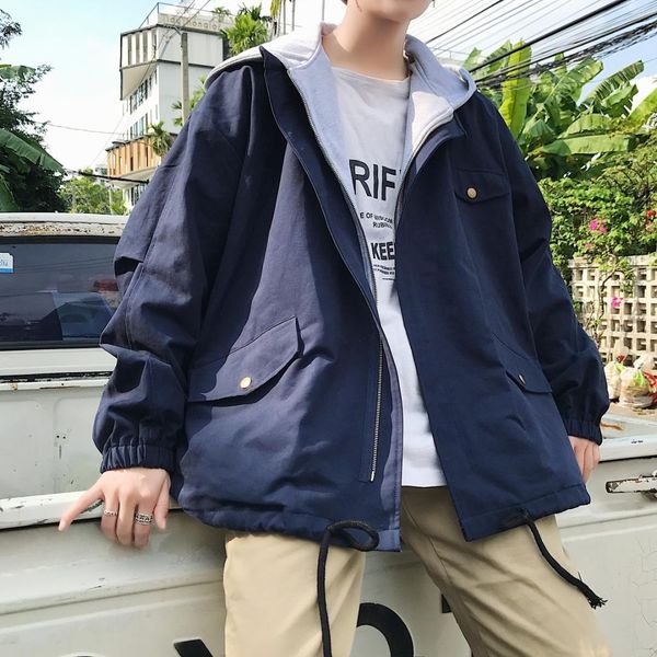2018 korean men's fashion casual coat loose two pieces outwear streetwear brand jackets hooded long sleeve windbreaker m-2xl, Black;brown
2018 korean men's fashion casual coat loose two pieces outwear streetwear brand jackets hooded long sleeve windbreaker m-2xl, Black;brown