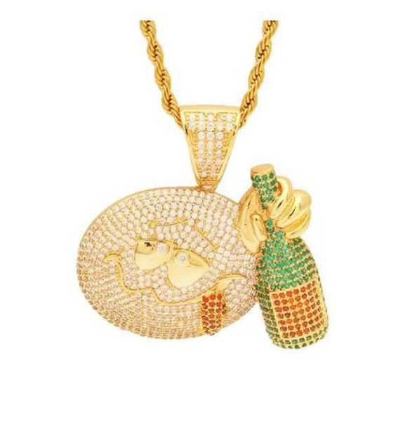 горячие продажи новый bling king mens cz emoji пьяный бутылка кулон микро проложили кубического циркония бутылки шампанского 3 цвета мужская, Silver
горячие продажи новый bling king mens cz emoji пьяный бутылка кулон микро проложили кубического циркония бутылки шампанского 3 цвета мужская, Silver