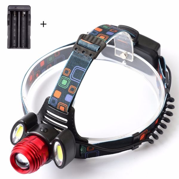 6000 Lumen Cree Xm-l T6 Led Headlamp Headlight Caming Hunting Head Light Lamp 4 Modes + Ac Charger