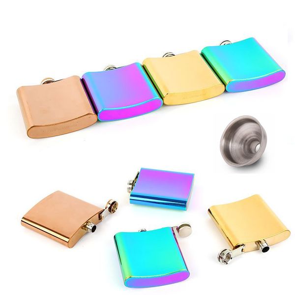 2018 new 6oz cooper color and rainbow color plate stainless steel hip flask with funnel
2018 new 6oz cooper color and rainbow color plate stainless steel hip flask with funnel