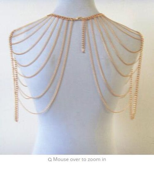 fashion punk shoulder chain necklace accessories multi tassel necklace 2017 statement necklace women harness party jewelry, Silver
fashion punk shoulder chain necklace accessories multi tassel necklace 2017 statement necklace women harness party jewelry, Silver
