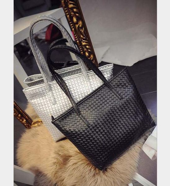 dhl30pcs stuff sacks women pu weave crochet shoulder bags large capacity zipper handbags
dhl30pcs stuff sacks women pu weave crochet shoulder bags large capacity zipper handbags