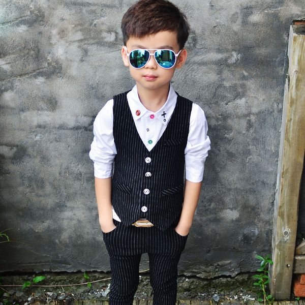 baby boys suits cotton striped vest + pants 2 pcs boys blazers character chlidren clothing, White
baby boys suits cotton striped vest + pants 2 pcs boys blazers character chlidren clothing, White