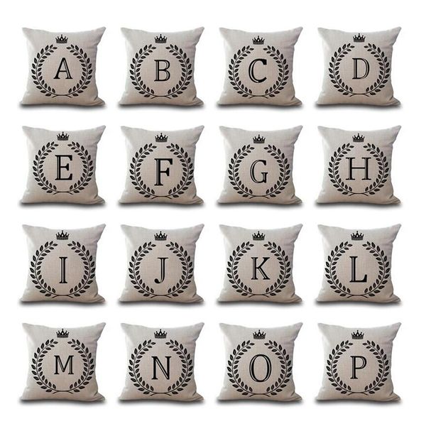 a-z 26 english letter initials pillow case cushion cover linen cotton throw pillowcases sofa car pillowcover dhl 160
a-z 26 english letter initials pillow case cushion cover linen cotton throw pillowcases sofa car pillowcover dhl 160