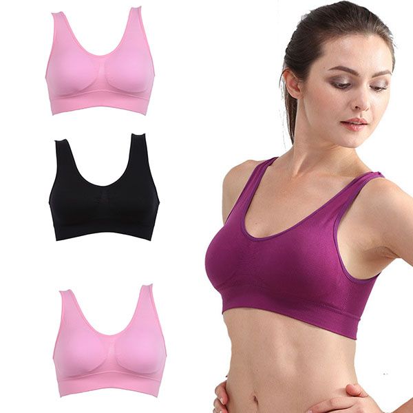 sell women soft sports bra yoga fitness stretch workout tank seamless padded bra higt quality, White;black
sell women soft sports bra yoga fitness stretch workout tank seamless padded bra higt quality, White;black