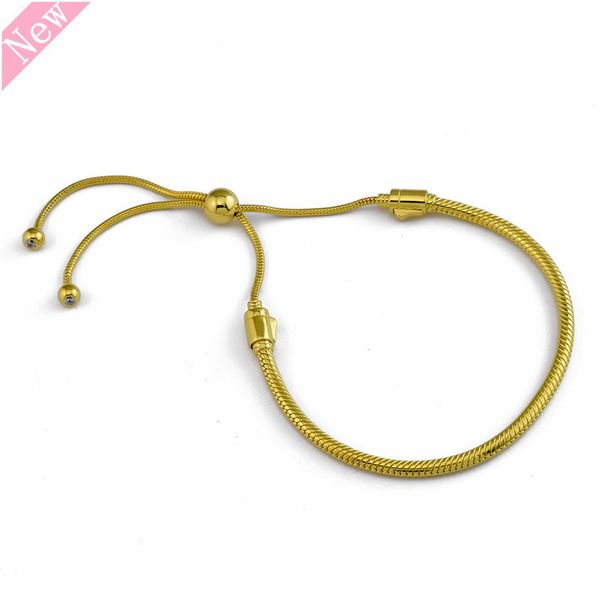 18ct shine gold snake chain charm bracelet for women jewelry with interchangeable end caps & innovative sliding clasp shb003, Golden;silver
18ct shine gold snake chain charm bracelet for women jewelry with interchangeable end caps & innovative sliding clasp shb003, Golden;silver