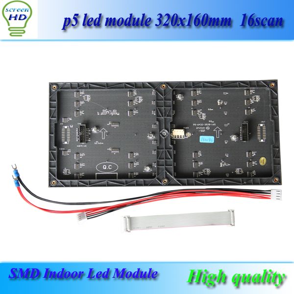 

p5 led module smd indoor fullcolor 320mm*160 mm 64x32dots high resolution led matrix display module dhl-hipping