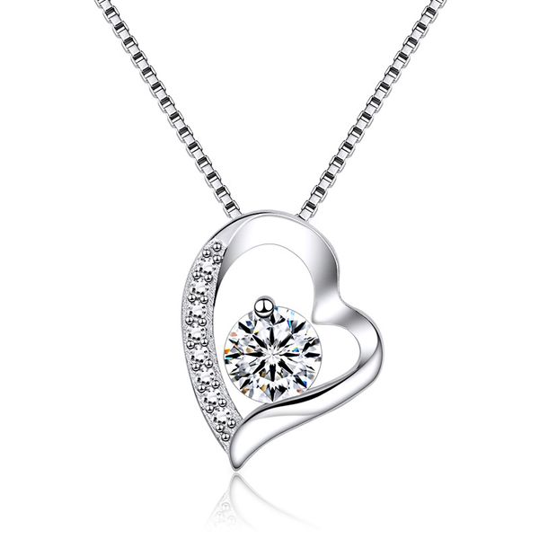 lover heart shape pendant necklace s925 silver plated crystal diamonds classic women girls lady wedding jewelry
lover heart shape pendant necklace s925 silver plated crystal diamonds classic women girls lady wedding jewelry