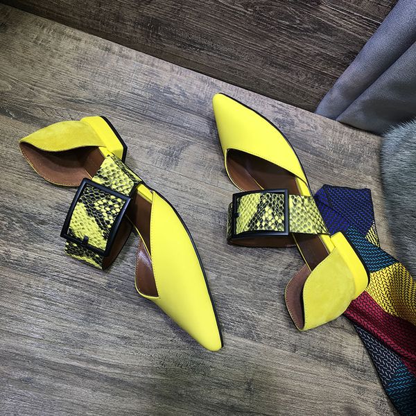 2018 new spring summer sandals female pointed leather flat european goods fashion tide all-match color shoes ing, Black
2018 new spring summer sandals female pointed leather flat european goods fashion tide all-match color shoes ing, Black
