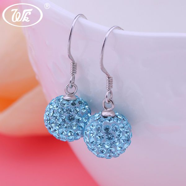 wk trending clear blue crystal earrings silver 925 earring hooks ball drop earrings for women bridal wedding jewelry w3 eb131, Golden;silver
wk trending clear blue crystal earrings silver 925 earring hooks ball drop earrings for women bridal wedding jewelry w3 eb131, Golden;silver
