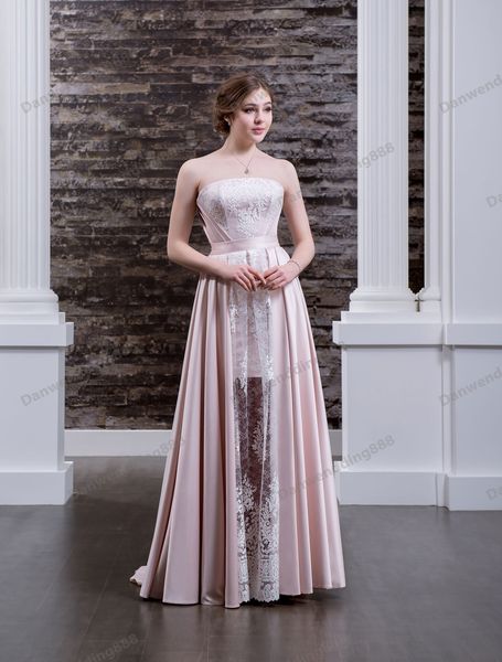 two in one pink satin/lace strapless applique sheath wedding dresses bridal pageant dresses wedding attire dresses custom size 2-16 zw620263, White
two in one pink satin/lace strapless applique sheath wedding dresses bridal pageant dresses wedding attire dresses custom size 2-16 zw620263, White