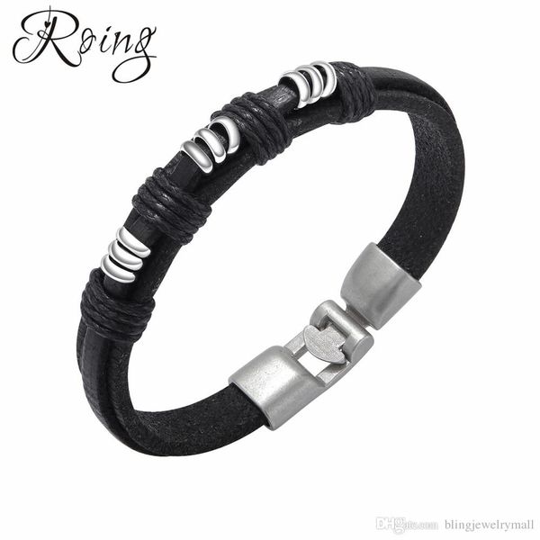 roing vintage black pu leather men's bracelet fashion woven buckle rope wristband casual id bracelets handmade jewelry ro1282
roing vintage black pu leather men's bracelet fashion woven buckle rope wristband casual id bracelets handmade jewelry ro1282
