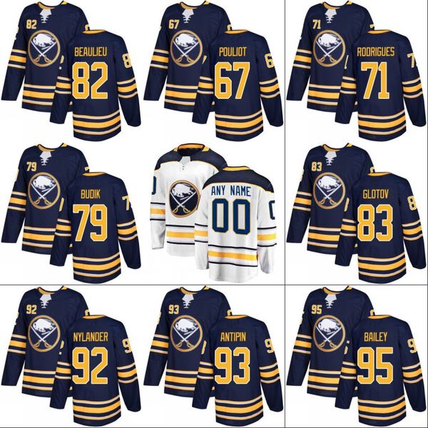 

#55 Rasmus Ristolainenn Jersey 2017-18 New Season Buffalo Sabres 54 Brycen Martin 83 Vasily Glotov 92 Alexander Nylander Hockey Jerseys