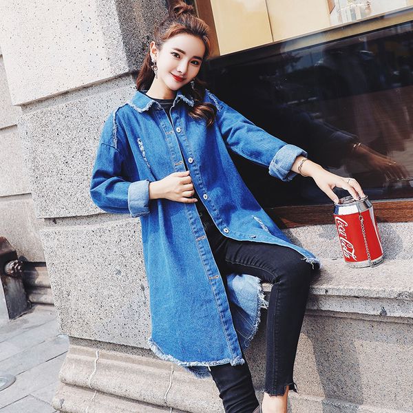 new spring autumn women trench coat plus size fashion loose back print letter hole burrs solid jeans coat for women denim trench, Tan;black
new spring autumn women trench coat plus size fashion loose back print letter hole burrs solid jeans coat for women denim trench, Tan;black