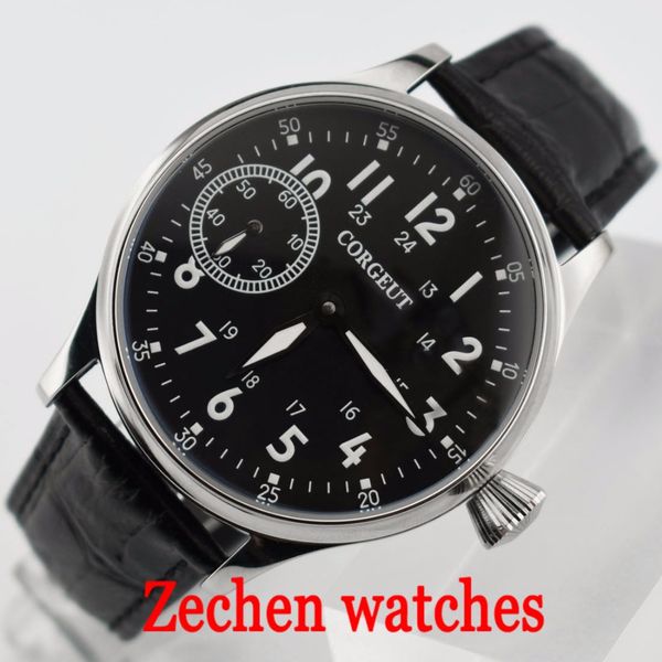 corgeut 44mm luminous watch hand-winding 6497 mechanical watch fashion men's, Slivery;brown
corgeut 44mm luminous watch hand-winding 6497 mechanical watch fashion men's, Slivery;brown