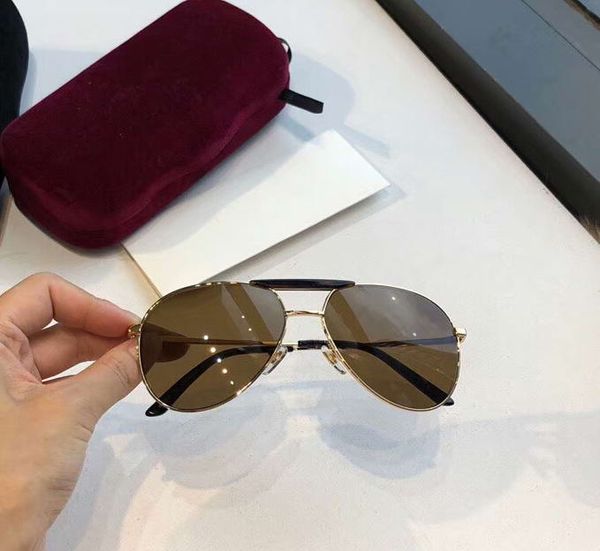 men sunglasses beige gold brown lens sonnenbrille sunglasses glasses with box num18cl0802-16, White;black
men sunglasses beige gold brown lens sonnenbrille sunglasses glasses with box num18cl0802-16, White;black