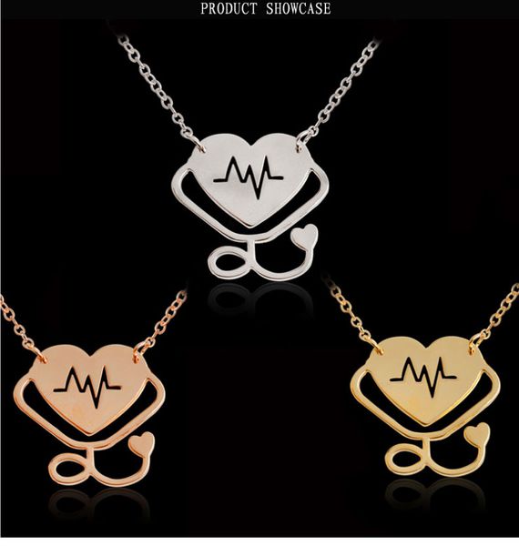 wholesale heartbeat stethoscope pendant necklace silver rose gold plated heart love charm chains fashion jewelry nurse gift for women men
wholesale heartbeat stethoscope pendant necklace silver rose gold plated heart love charm chains fashion jewelry nurse gift for women men