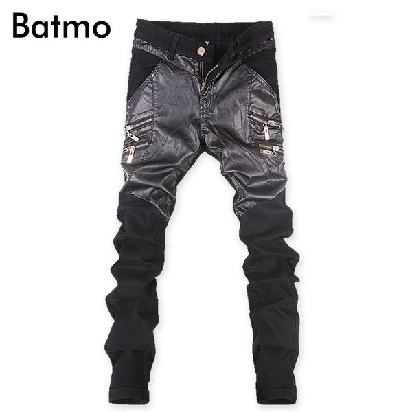 batmo 2018 new arrival patchwork casual slim elastic jeans men,men's skinny spliced black jeans k10-6, Blue
batmo 2018 new arrival patchwork casual slim elastic jeans men,men's skinny spliced black jeans k10-6, Blue
