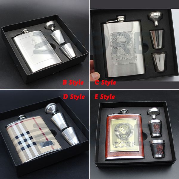 8oz stainless steel leather hip flask set whiskey flask drink mug with box pu leather flagon with 1 funnel 2 cups
8oz stainless steel leather hip flask set whiskey flask drink mug with box pu leather flagon with 1 funnel 2 cups