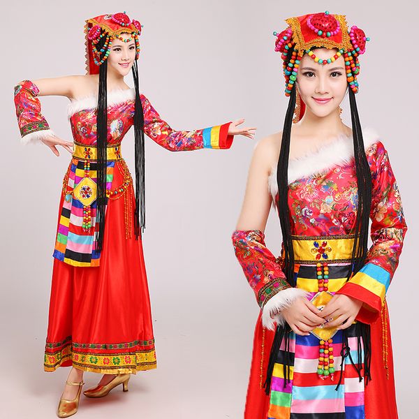 chinese traditional national dress mongolian dance performance clothing female costume chinese dance costumes, Black;red
chinese traditional national dress mongolian dance performance clothing female costume chinese dance costumes, Black;red