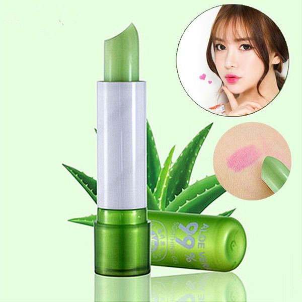 

peinifen aloe vera lipstick color changing moisturizing lipsticks 99% soothing gel long lasting mood lip stick lips makeup